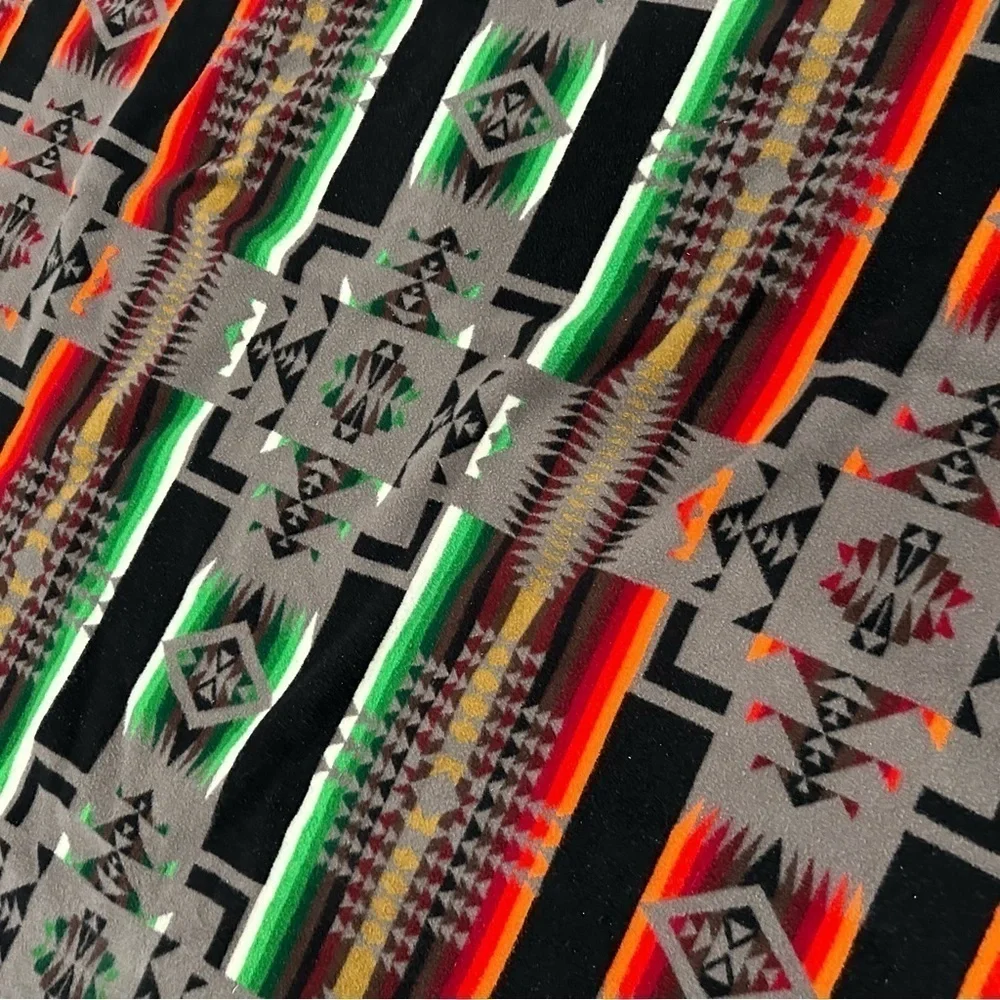 Vintage Pendleton Southwest Wool Fringe Throw Blanket USA